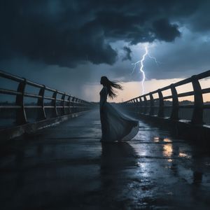 Она стояла на мосту