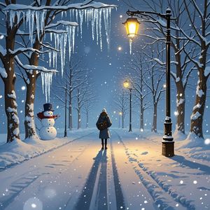 雪落时的转身-远方