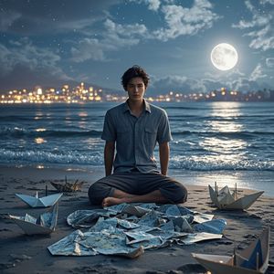 凌晨三点的海-清净自然