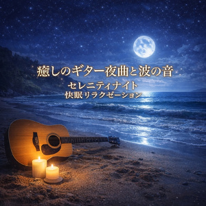 ヨガタイムのための静かなギターと穏やかな海