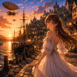 Golden Harbor at Sunset Reverie