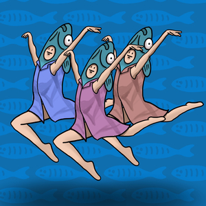 四条小鱼跳齐了都美，没跳齐各有各的美