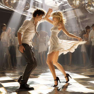 Soirée, danse, bisous, amour