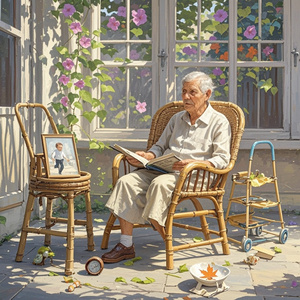 老藤椅上的时光