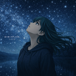 紺の闇へ落ちる流星