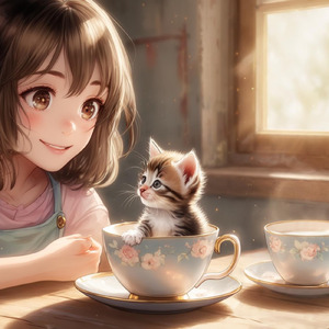 子猫とミルクティー