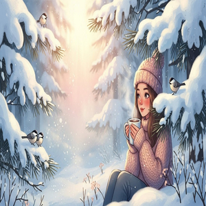 Snowbound Perched Birds Skies