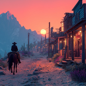 遠い町のランプ灯り