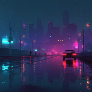Neon Rain Drive