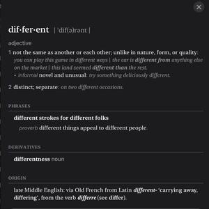 Diffrent