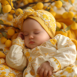 Bebé Duerme Sobre Colinas Onduladas