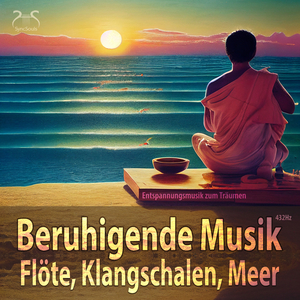 Flöte, Klangschalen mit abziehendem Regen am Meer - Frische