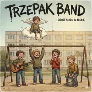 Siedzi anioł w niebie