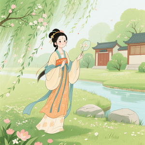 踏青 活泼 笛子 独奏 轻快