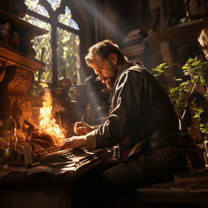 Sinfonía En El Resplandor De La Chimenea Para Trabajar