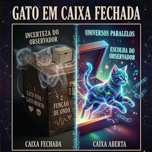 Gato em caixa fechada