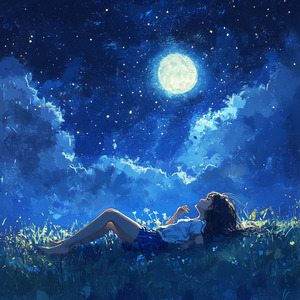 夜空の下でリラックスタイム