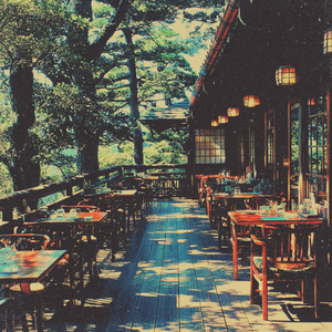 軽井沢のカフェテラス