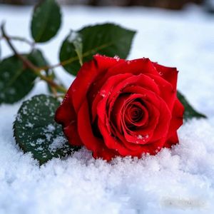 Роза на снегу