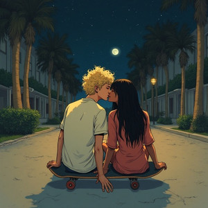 Une douce lumière rosée damnait le ciel