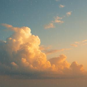 傘越しに見えた空