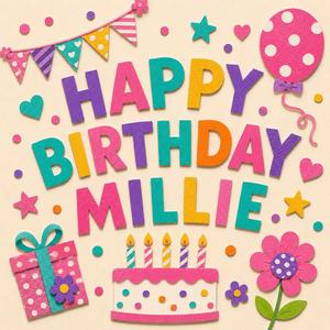 Happy Birthday Millie Blessing (Euro Pop)