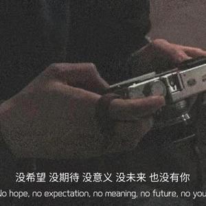 没希望 没期待 没意义 没未来 也没有你。