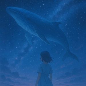 梦见鲸鱼飞过的星空
