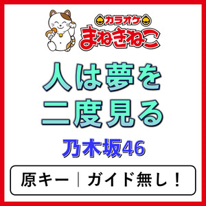 人は夢を二度見る（カラオケ）[乃木坂46]