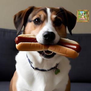 Pitoco meu caozinho gosta de cachorro quente.