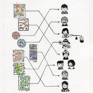 和小贩一起在街头徜徉