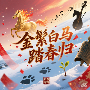 金鬃白马踏春归