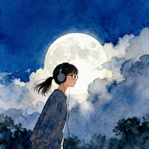 月の下 みずの中