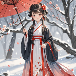 雪中与梅