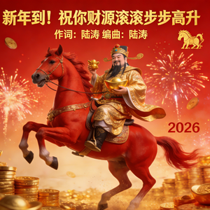 新年到！祝你财源滚滚步步高升！