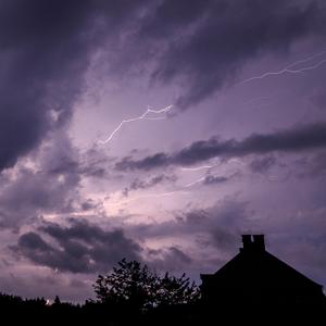 Watching the storm through the window