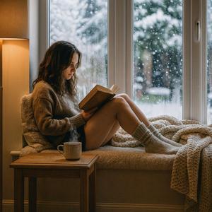 얼어붙은 창 너머로