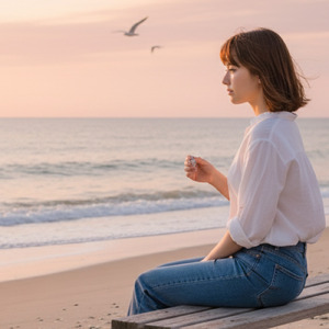 失恋して、海の夕日を見て前向きになろうと思う・ドラマのようなストーリーミュージック