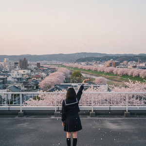 卒業の日、想いが風に舞う