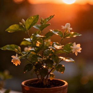 夕阳下的小茉莉
