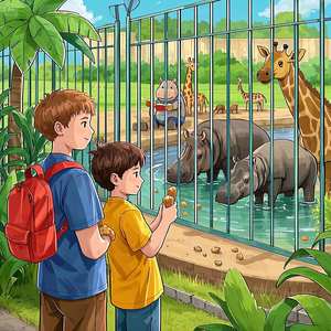 츄러스와 동물구경