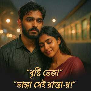 "বৃষ্টি ভেজা-ভাঙ্গা সেই রাস্তা-য়!"