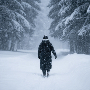 雪地上碎成诗行