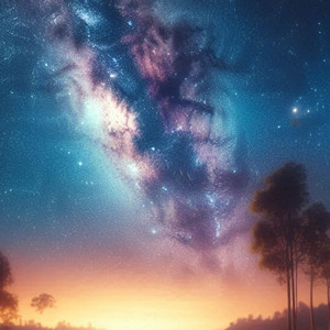 綺麗な星空が輝く夜