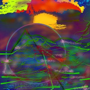 Sitting On A Hill In A Park