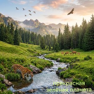 прекрасная зелëная планета