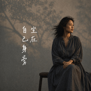 坐在自己身旁