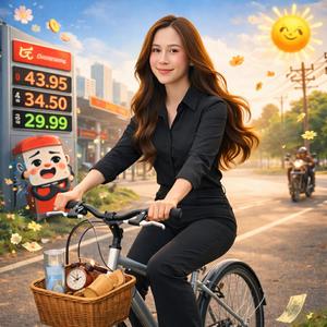 ปั่นไปยิ้มไป(น้ำมันขึ้น)