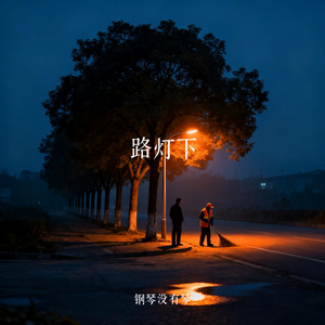 路灯下