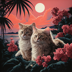 Fusión Lluviosa Estrellada Para Gatos Ondas Theta